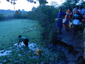 Stagnant water many use for washing