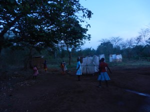 Old doorless latrine and bath areas
