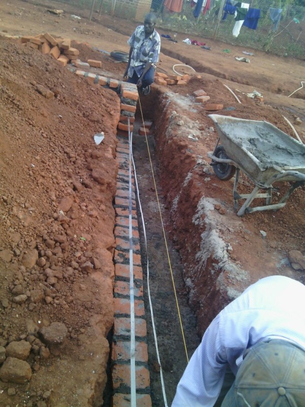 Wall base on top of the footer 