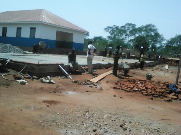 Floor pouring complete.