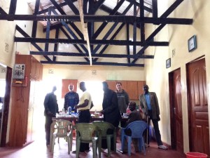 Breakfast meeting with the board of The Lord's Ministries at the new guest house